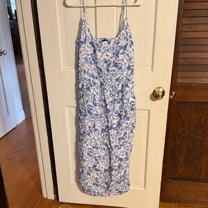 Quince Blue and White Smocked Dress